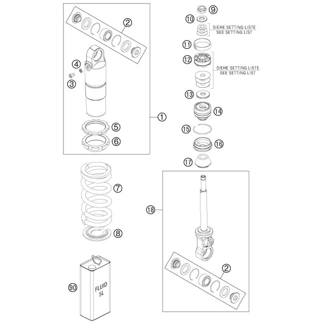 KTM Schraube M5 mit Bund, Schrauben + DIN-Teile, Diverses, Technik
