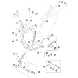 Motorstrebe 125 SX 07