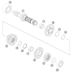 Schieberad 3./4.Gang, Z=20/22