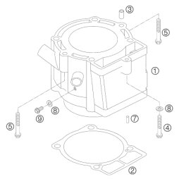 Zylinderfußdichtung 0,8mm 04
