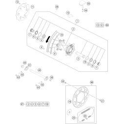 SPEICHENSATZ HINTEN 18 EXC 17