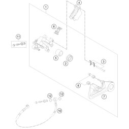 BREMSSCHLAUCH HINTEN 655MM 15