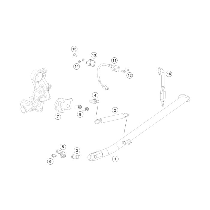 Seitenständer schwarz von Husqvarna - 2700302300033 - husky-shop24.de