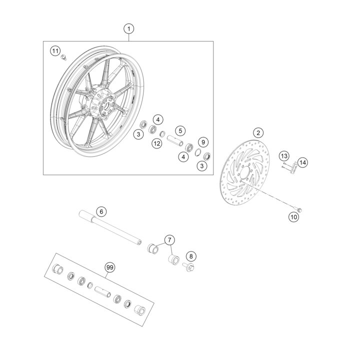 BREMSSCHEIBE VORNE D=300MM - Husky-Shop24.de 