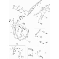 Motorstrebe links 250 SX