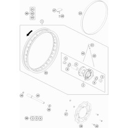 Vorderrad 65 SX 2020