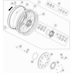 Vorderrad kpl. 3x18 TL