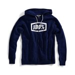 100% Zip-Hoody Syndicate Blau/Weiss