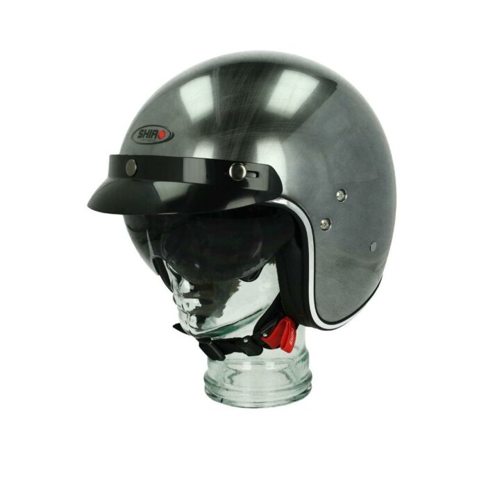 Shiro Helm SH-235 Scratched Chrome - Husky-Shop24.de
