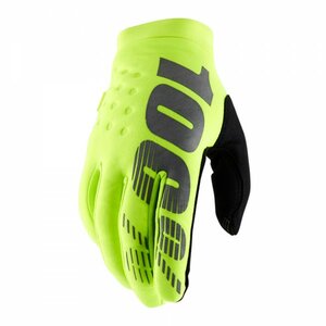 100% Handschuhe Brisker Neongelb S/8
